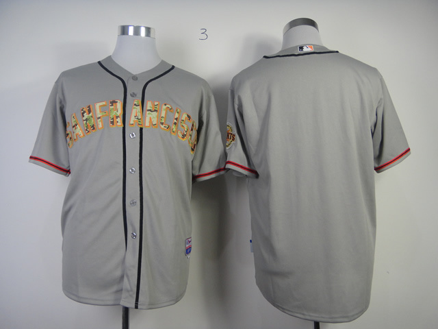 Men San Francisco Giants Blank Grey MLB Jerseys